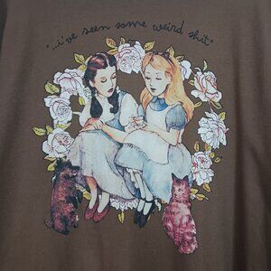 Nwot 2x Dorothy and Alice tee shirt. Wizard of Oz Alice in Wonderland